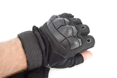 Тактичні рукавички без пальців 9067_L_Black