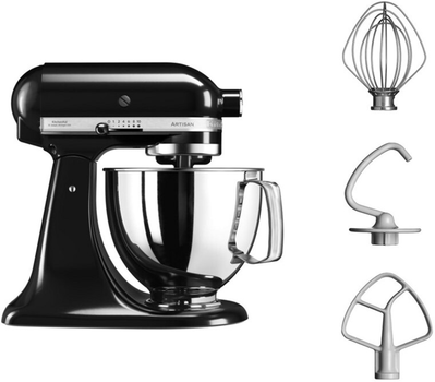 Планетарний міксер KitchenAid Artisan 5KSM125EOB з відкидним блоком чорний