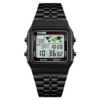 Спортивные часы мужские SKMEI влагозащита 3атм 1338 Black
