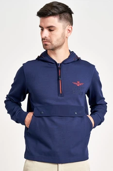 Синя толстовка-анорак Aeronautica Militare 4874 L