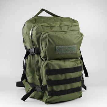 Рюкзак тактичний 40 літрів об'єм для ЗСУ, чоловічий штурмовий військовий рюкзак 40л, водовідштовхувальний оксфорд Хакі