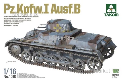 Немецкий легкий танк Pz.Kpfw.I Ausf.B 1:16 Takom (TAKOM1010)