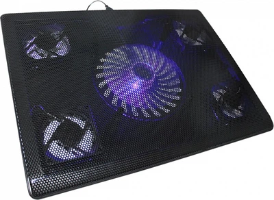 Подставка для ноутбука до 17" Crown CMLC-205T Black/Blue 1х140 мм 4x70мм