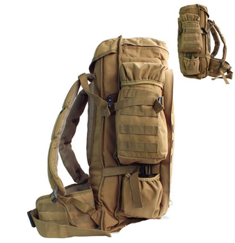 Тактичний рюкзак 50-70L з відділенням для зброї до 120см Clefers Tactical C70, Хакі (5002207)