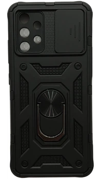 Чехол Camshield c кольцом-подставкой на Samsung Galaxy A52 черный