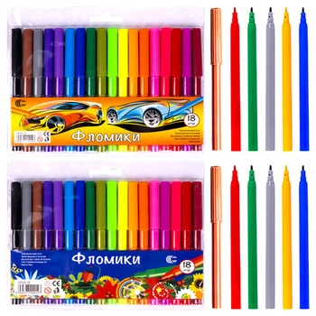 Фломастери Color 18 кольорів в пластиковій упаковці арт.CR550-18