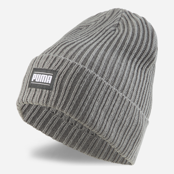 Czapka męska Puma Ribbed Classic Cuff Beanie 2403803 One Size Smoked Pearl (4065449742122)