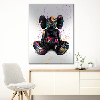 Картина Холстович KAWS №2 30x40 см. Картина для офиса, гостиной, спальни, интерьера