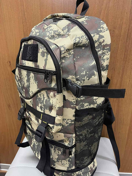 Тактичний рюкзак з розширювачем 50-70 літрів Піксель пісочного кольору