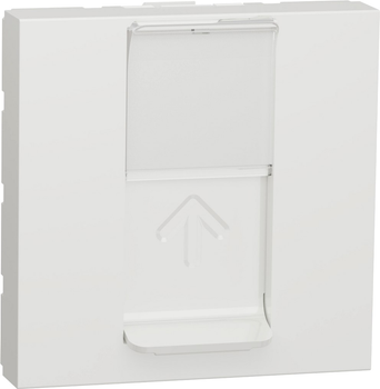 Розетка компьютерная RJ45 Schneider Electric Unica New одинарная категория 6 UTP, 2 модуля Белая (NU341518)