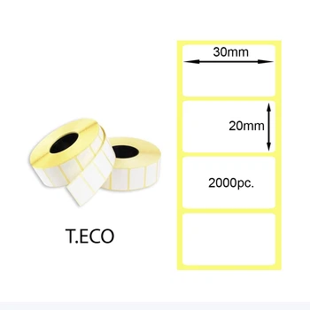 Термоэтикетка 30x20mm 2000pc. Т.ЕКО (T.ECO Thermal Labels)