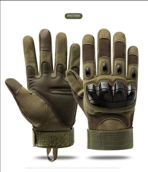 Тактические перчатки с карбоновыми вставками розмер М цвет олива