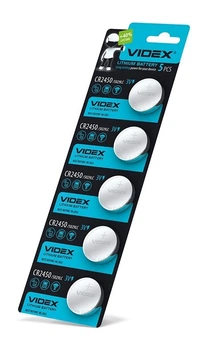 Батарейка літієва Videx CR2450 1шт BLISTER CARD