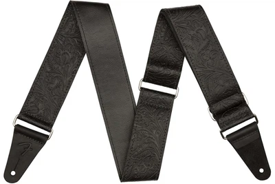 Ремень гитарный FENDER 2" TOOLED LEATHER STRAP BLACK