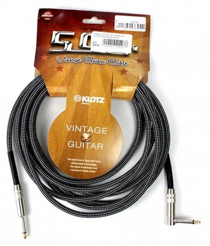 Кабель інструментальний KLOTZ 59 VINTAGE PRO GUITAR CABLE ANGLED 4.5 M