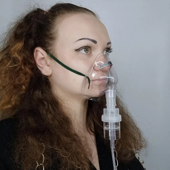 Кислородная дыхательная маска с небулайзером Undis A3 прозрачная размер L