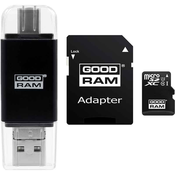 Карта памяти Goodram microSDHC class 10 UHS-1 SD adapter Card reader Type-C 16Gb