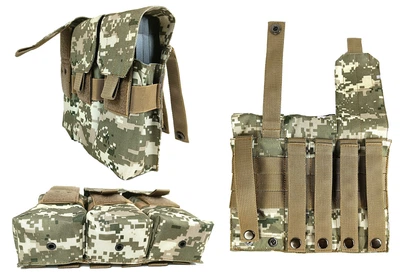 Подсумок под АК-РПК тройной на 6 магазинов PA m9 /MOLLE/ (Подсумок для РПС разгрузки, плитоноски, бронежилета) EFPAРT9