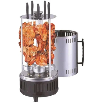 Електрошашличниця Rainberg RB-8612 на 6 шампурів 3200W Вертикальна електрична шашличниця для приготування шашлику будинку