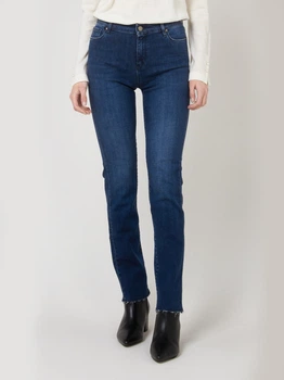 Jeansy slim fit damskie GAS 355779020858-WF23 26 Granatowe (8056775661474)