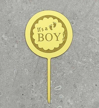 Топпер на торт "It`sa boy", розмір - 7,5х14,5 см, акрил