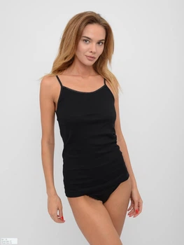 Черная бесшовная майка Jadea 9003 Nero 52(3XL) Черный