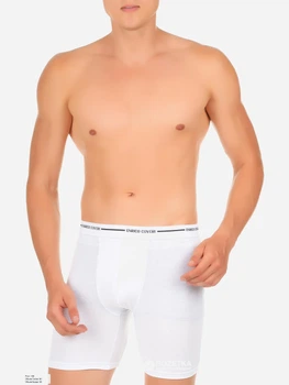 Белые удлиненные боксеры Enrico Coveri ЕВ1000Long Bianco 48(M) Белый