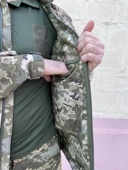 Військова тактична куртка Софт Шелл Піксель 56 (3XL)