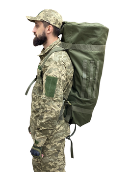 Армейский военный баул ВСУ 85 л Олива, тактическая транспортная сумка-баул