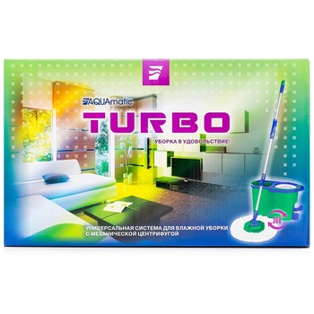 Система для вологого прибирання з центрифугою GreenWay Aquamatic Turbo (02117)