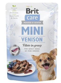 Вологий корм Brit Care Mini для собак, з філе дичини в соусі, 85 г (1111162670)