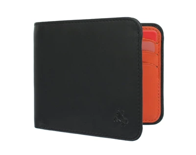 Гаманець чоловічий шкіряний Visconti VSL35 Trim c RFID Black-Orange