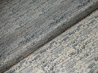 Ткань Подкладка графика, бежевый, пог. м. (п26, 1610, д138)