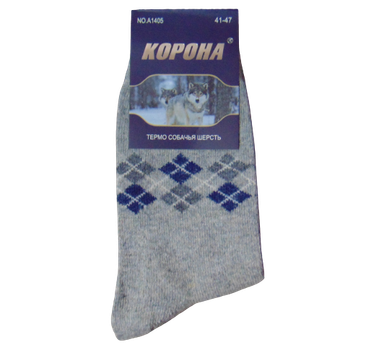 Носки термо собачья шерсть Корона A1405 41-47 серые