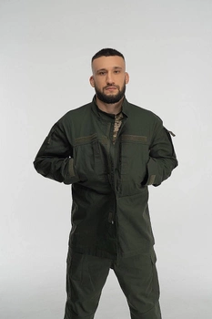 Тактическая военная форма комплект костюм, ( Куртка + Штаны ), Камуфляж " Олива ", Размер: L