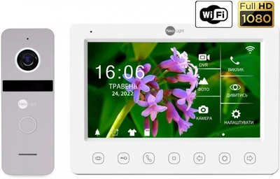Комплект відеодомофону NeoLight NeoKit HD WF Silver