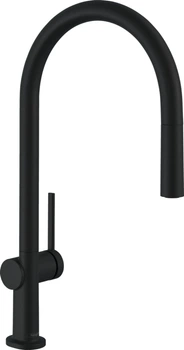 Смеситель-кран кухонный HANSGROHE Talis матовый черный 72803670 с выдвижным изливом