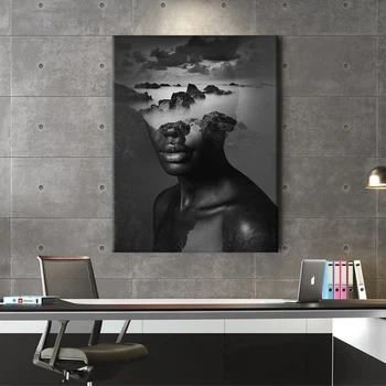 Картина Холстович Mystical fog 75x100 см. Интерьерная картина для офиса, гостиной, спальни
