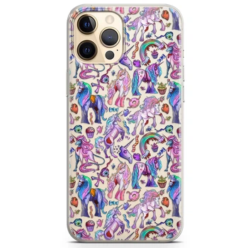 Чехол силиконовый для Apple IPhone 12 Pro эпл айфон 12 про от Lex Altern (Зомби единорог, радужная лошадь, кости, глаз, череп)