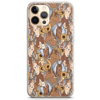Чехол силиконовый для Apple IPhone 12 эпл айфон 12 от Lex Altern (Племенная лошадь, богемская, подсолнух, полумесяц)