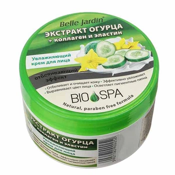 Крем для обличчя Belle Jardin Bio Spa Екстракт огірка + Колаген та Еластін з відбілюючим ефектом 200 мл ( 5907582900252 )