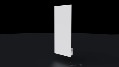 Обогреватель керамический Model 55 (вертикальный) Smart Install, 11 кв.м с терморегулятором Нержавеющая сталь, NFC, Белый (MODEL 55 V NFC)
