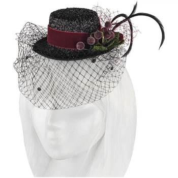 Шляпка MERY на заколках SETA Decor 21-617BLK-CLT