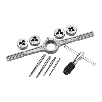 Набор плашек M4-M8 и метчиков M4-M8, 10ед INTERTOOL SD-8025