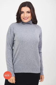 Гольф Milano батал горло-відворот XL/XXL (52-54) Світло-сірий