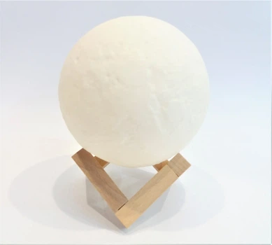 Ночник 3D аккумуляторная Луна Светильник 5 режимов 5 цветов 3D Moon Touch USB 13 см (1313LNAKB) CLS55
