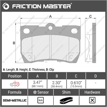 Гальмівні колодки Friction Master Black MKD1113