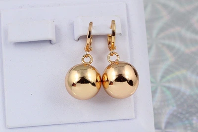 Сережки Xuping Jewelry кульки 2.8 см золотисті
