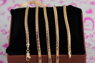 Цепь Xuping Jewelry косичка 60 см 3 мм золотистая