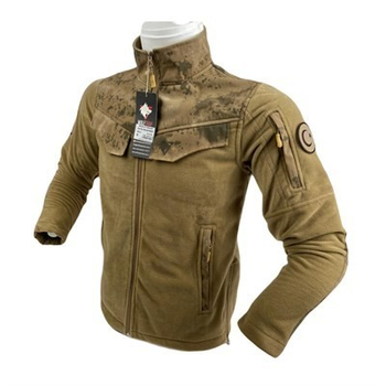 Куртка флісова тактична камуфляж Wolftrap Розмір: XXL